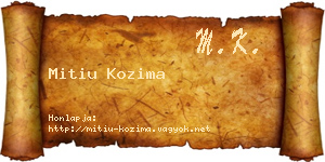 Mitiu Kozima névjegykártya